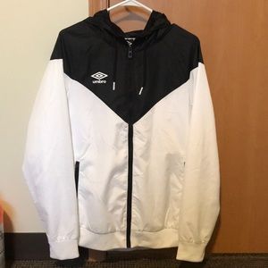 White/Black windbreaker